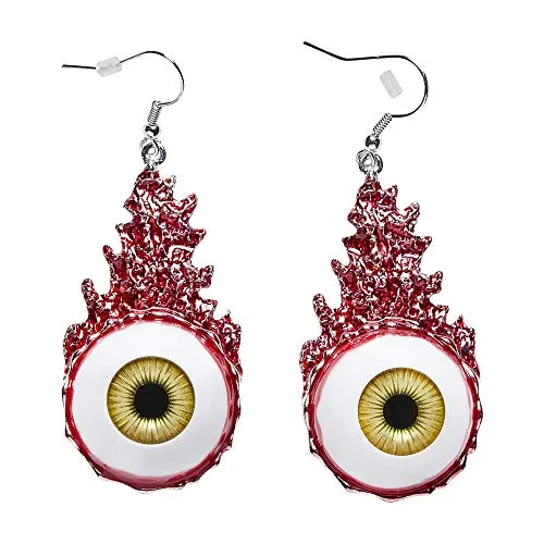 W WIDMANN MILANO Party Fashion 12463 - Ohrringe blutige Augen, Schmuck, Horror, Halloween, Karneval, Mottoparty