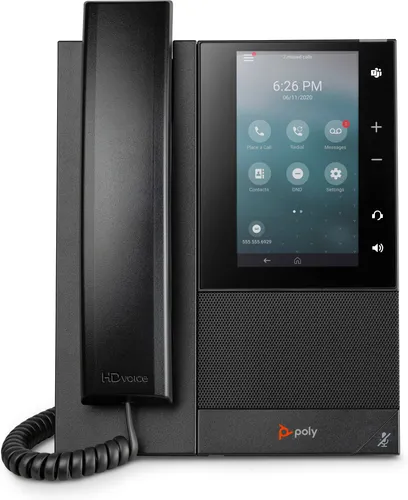 HP POLY CCX 505 Business-Medientelefon - Festnetztelefon mit Open SIP und PoE-fähig, bietet herausragende Audioqualität für professionelle Gespräche in jedem Büro.