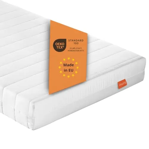 Sleepling Komfortschaummatratze 100 x 200 cm - Hochwertige Gästematratze mit abnehmbarem, waschbarem Bezug und Ökotex 100 Zertifikat. Ideal für komfortablen Schlaf und lange Haltbarkeit.