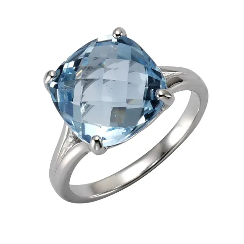 Zeeme Gemstones Ring mit Blautopas in weiß von ZEEme