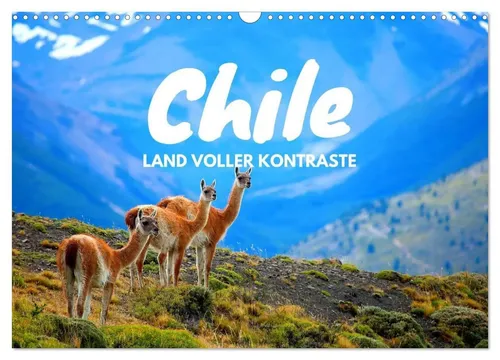 Chile - Land voller Kontraste (Wandkalender 2026) - Reise-Kalender mit beeindruckenden Landschaften Chiles. Ideal für Reisefans und als Geschenk für Naturliebhaber.