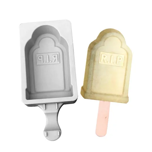 Metamorph Eisform Grabstein Silikonform für Eis am Stiel, Diese Grabstein Silikonform ist perfekt dafür geeignet Eis am Stiel z