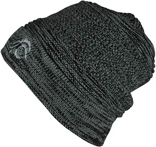 GUGGEN Mountain Wintermütze Mütze für Herren und Damen Strickmütze Warme Classic Mützen Cap Mütze mit leichtem Fleecefutter für Winter Herbst und Frühling Grau
