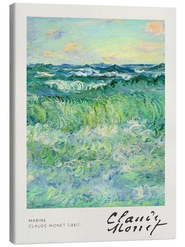 Posterlounge Wandbild Marine, Claude Monet, erhältlich als Poster, Leinwandbild, Wandsticker oder Acrylglasbild