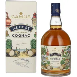 CAMUS Ile de Ré Fine Island Cognac 40% Vol. - Edler Genuss in Geschenkbox - Cognac in kräftigem Gold, frisch und elegant mit Aromen von weißen Früchten. Ideal zu Fisch oder Meeresfrüchten, perfekt als Geschenk für Genießer.
