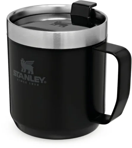 Stanley Camp Mug 0,35 L Matte Black Pebble - Thermobehälter mit doppelwandiger Isolierung, ideal für heiße oder kalte Getränke unterwegs, robust und langlebig.