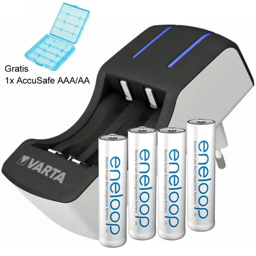 Panasonic eneloop Standard Micro AAA und Varta 2-4fach Ladegerät inklusive AccuSafe