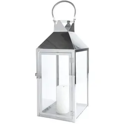 Mojawo XXL Windlicht Edelstahl Gartenlaterne 54cm - Edelstahl-Laterne für drinnen & draußen, 54 cm hoch. Ideal für stimmungsvolle Beleuchtung und vielseitig nutzbar – perfekt für jeden Raum!