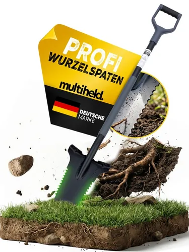 Wurzelspaten mit Wurzelsäge 120 cm – Ergonomisches Gartenwerkzeug für harte Böden