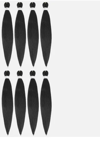 X Tress Haarverlängerung Echthaar Packung 8 Stück 60 cm Naturschwarz Vorgestreck