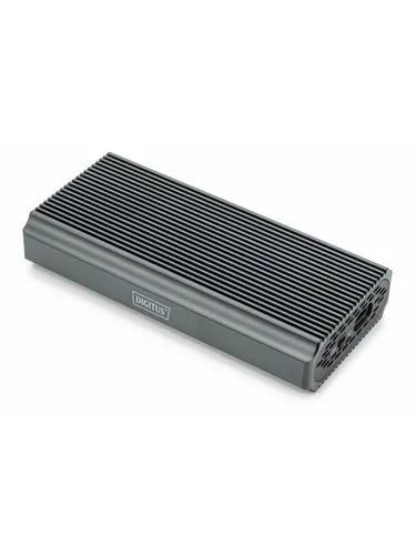 DIGITUS USB M.2 Hard Disk Enclosure - Festplatten Zubehör, ultraschnelle 40 Gbps Übertragung, werkzeugloser Aluminium-Design für einfache Handhabung und optimale Kühlung.