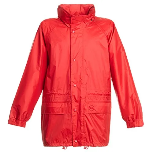 BMS Regenjacke Challenge of Rain, Rot, Größe 2XL - Wasserdichte Outdoorjacke von BMS, atmungsaktiv mit Unterarbelüftung. Ideal für aktive Tage im Freien. Hochwertiges Nylonfutter und PU-Beschichtung sorgen für Komfort und Schutz.