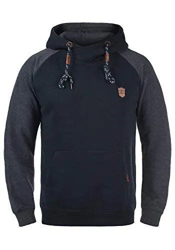 Indicode Toney Herren Kapuzenpullover Hoodie Pullover mit Kapuze, Größe:S, Farbe:Navy (400)