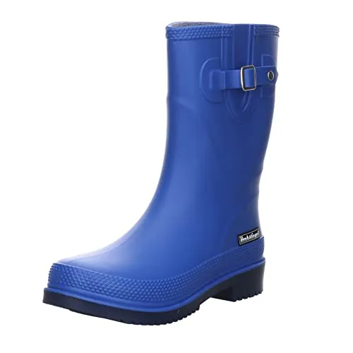 Bockstiegel Gummistiefel Damen Lotte-K mit Zierschnalle - Wanderschuhe, modischer Gummistiefel in kobalt mit seitlicher Zierschnalle, ideal für Regenwetter und Outdoor-Aktivitäten.