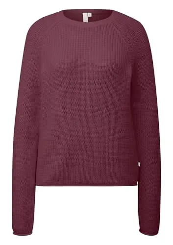 Strickpullover QS Damen XXL rot - Casual Pullover aus 50% Baumwolle und 50% Polyacryl, perfekt für lässige Outfits und angenehm zu tragen.