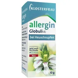 Klosterfrau Allergin Globuli - Praktische Streukügelchen zur Linderung von Beschwerden bei Heuschnupfen, gut verträglich und laktosefrei, ideal für Erwachsene und Jugendliche ab 12 Jahren.
