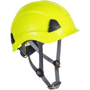 Portwest PS53 Leichter Bauhelm für Höhenarbeiten Schwarz - Schutzhelme für Höhenarbeiten mit unbelüfteter Helmschale, ideal für elektrische Anwendungen; bietet maximalen Tragekomfort und Sicherheit durch 6-Punkt-Harnisch.
