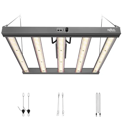NovaGrove Pflanzenlampe LED Grow Lampe Vollspektrum IR Dimmbar - Professionelle Pflanzenlampe für üppiges Wachstum! Mit speziellem Infrarotlicht und stufenloser Dimmfunktion, ideal für Zimmerpflanzen und Außenanbau.