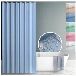 ANRO Duschvorhang 240 cm - Hochwertiger Polyester Vorhang mit Ösen und Haken - Duschvorhang aus robustem 100% Polyester, inkl. 16 Aufhängeringen. Ideal für Stangenaufhängung, leicht zu montieren und abwaschbar. Perfekt für jedes Badezimmer!