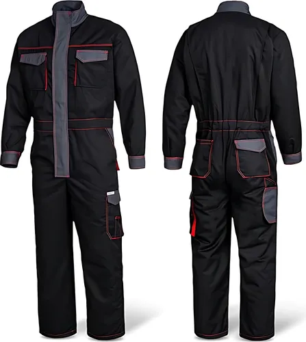 Safetytex Twill Winter Overall Thermo Arbeitskombi schwarz grau Gr. L