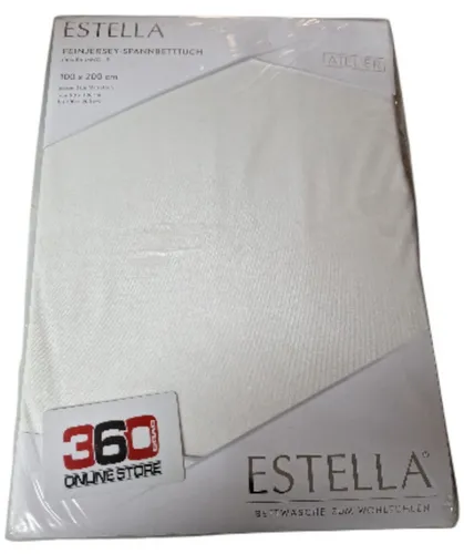 Estella Feinjersey Bettlaken mit Rundumgummi, weiß in weiß von ESTELLA