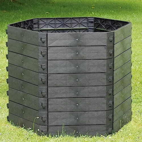 NYVI Gartenkomposter/Hochbeet NYVIGreen XXL Set 1050 Liter - Komposte für Gartenabfälle und Pflanzenanbau - Pflegeleichter, wetterfester Kunststoff, einfach ohne Werkzeug montierbar und erweiterbar auf bis zu 1050 Liter.