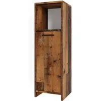 Vicco Midischrank Kiko - Eiche rustikal, 30 x 95 cm - Midischrank für das Bad mit flexiblem Türdesign und reichlich Stauraum für alle Badutensilien. Ideal für kleine Räume und kombinierbar mit anderen Kiko-Produkten.
