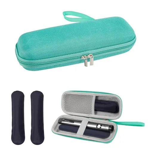 Insulin Kühltasche mit 2 Kühlakku,TSA Diabetiker Tasche für Pen,Epipen,Spritzen, Diabetikerzubehör,Medikamentöse Diabetische Kühler für Reise,Isoliert Diabetikertasche für Insulin & Spritzstift