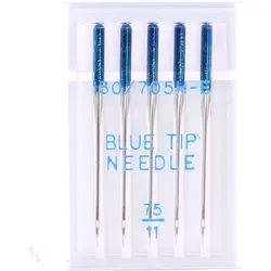 Organ Blue Tip Stick-Nadeln 5er Packung Stärke 75