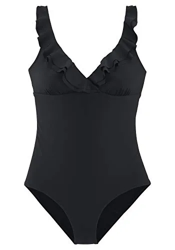 JETTE Damen Badeanzug schwarz 38 (S) D/E - Eleganter Schnitt für stilbewusste Frauen - Bademode mit elegantem Design und optimalem Sitz, perfekt für Strand und Schwimmbad.