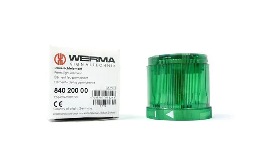 Werma 840.200.00 Dauerlichtelement, grün - Sonstige Signalgeber: Dauerlichtelement für 12-230VAC/DC, ideal für zuverlässige visuelle Signalgebung in verschiedenen Anwendungen.