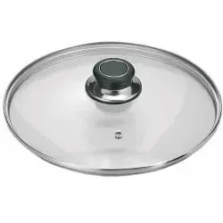 Glasdeckel 'diamant' 16 Cm Mit Kunststoffknopf Und Edelstahlschutzrand
