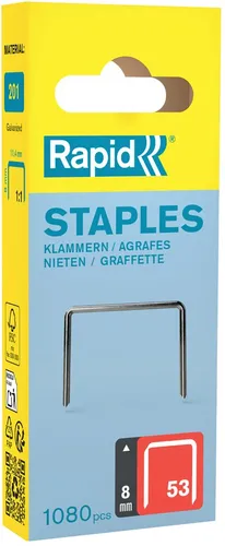Rapid Feindrahtklammern Typ 53 8 mm 1.080 Stück