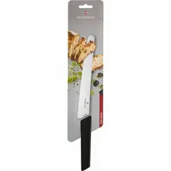 Victorinox Swiss Modern Brot- und Konditormesser 22 cm - Brotmesser aus rostfreiem Stahl mit extra scharfer Wellenschliff-Klinge. Ideal für präzises Schneiden und elegantes Design, perfekt für den täglichen Gebrauch und professionelle Köche.