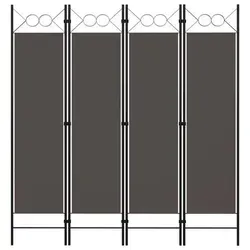 vidaXL 4-tlg. Raumteiler Anthrazit 160 x 180 cm von vidaXL