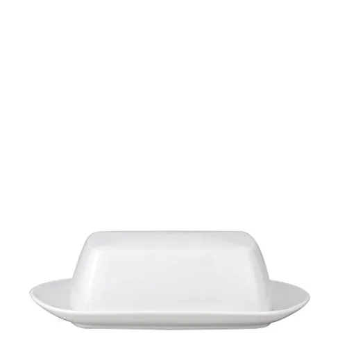 Rosenthal Tac Weiss Butterdose 250 g - Elegante Butterdose aus hochwertigem Porzellan, ideal für 250 g Butter. Schlichte Eleganz und pflegeleicht, perfekt für jeden Esstisch.