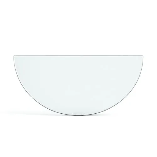Feuercampus Funkenschutzplatte Glas Halbkreis 45x70 cm