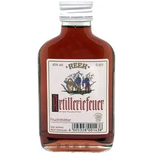 Flaschen Artilleriefeuer 40% Vol. a 0,1L Frucht Bitter Likör 12