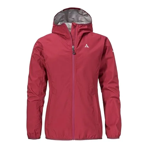 Schöffel Jacket Style Migandi Women rot 46 - Funktionsjacke für Damen, wasserdicht mit 10.000 mm Wassersäule und 2,5-Lagen VENTURI Technologie für optimale Atmungsaktivität und Bewegungsfreiheit – ideal für Wanderungen bei jedem Wetter.