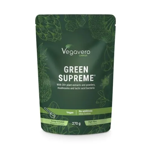 Vegavero Green Supreme – Greens Pulver 270g mit über 20 Superfoods