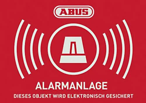 ABUS AU1422 Warnaufkleber Alarmanlage Sprachen Deutsch (B x H) 14.8mm x 10.5mm