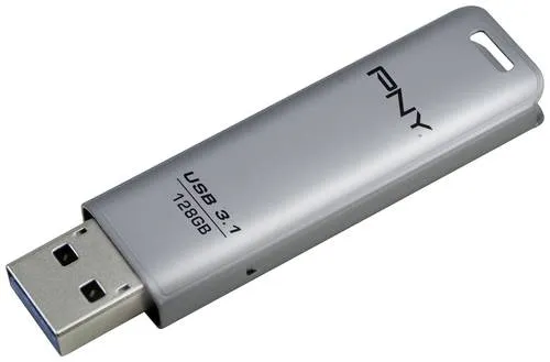 PNY Elite Steel USB-Stick 128 GB Silber FD128ESTEEL31G-EF USB-A (USB 3.1 Gen 1)