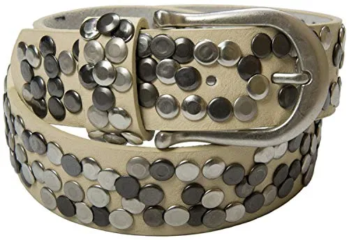 styleBREAKER Damen Nietengürtel mit Nieten - Damen-Gürtel aus Kunstleder, stylisch und kürzbar, mit glänzenden Nieten für einen trendigen Look.
