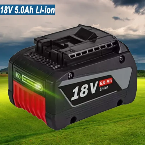 Bosch Professional 18V System Akku GBA 18V 5.0Ah - Hochleistungsakku mit 25 % längerer Laufzeit, COOLPACK-Technologie für doppelte Lebensdauer