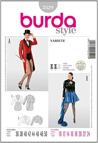 Burda Schnittmuster 2529 Gr. 38-52 und 44-58