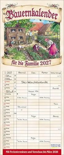 Bauernkalender 2027: Familienplaner von Korsch Verlag