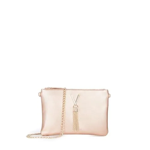 VALENTINO Divina Clutch Oro Rosa - Damen Handgelenkstaschen, vielseitig tragbar als Umhängetasche oder Clutch, ideal für Partys und bietet Platz für Ihre Essentials.