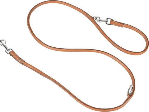 Schnüffelfreunde Hundeleine aus Leder - Führleine 2,0 m - Beige