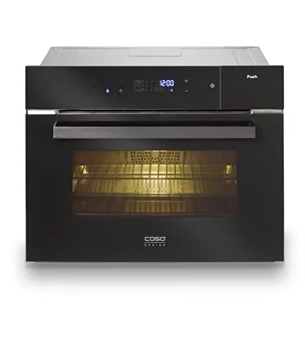 CASO SteamMaster E 56 - Einbaubackofen mit Dampfgarfunktion - Dampföfen: Leistungsstarker 45er Einbaubackofen mit 3000 Watt, ideal für schonendes Garen, Braten und Backen. Inklusive Dampf-Assistent für perfekte Ergebnisse.
