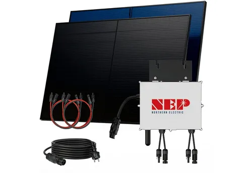 SUNNIVA Balkonkraftwerk 1000W BIFAZIAL FULLBLACK - Vielseitiges Balkonkraftwerk von SUNNIVA mit 1000 W Gesamtleistung und 800 W Wechselrichter. Bifaziale Solarmodule für mehr Energieausbeute und einfache Plug&Play-Installation. Ideal für Balkon, Terrasse oder Garten.